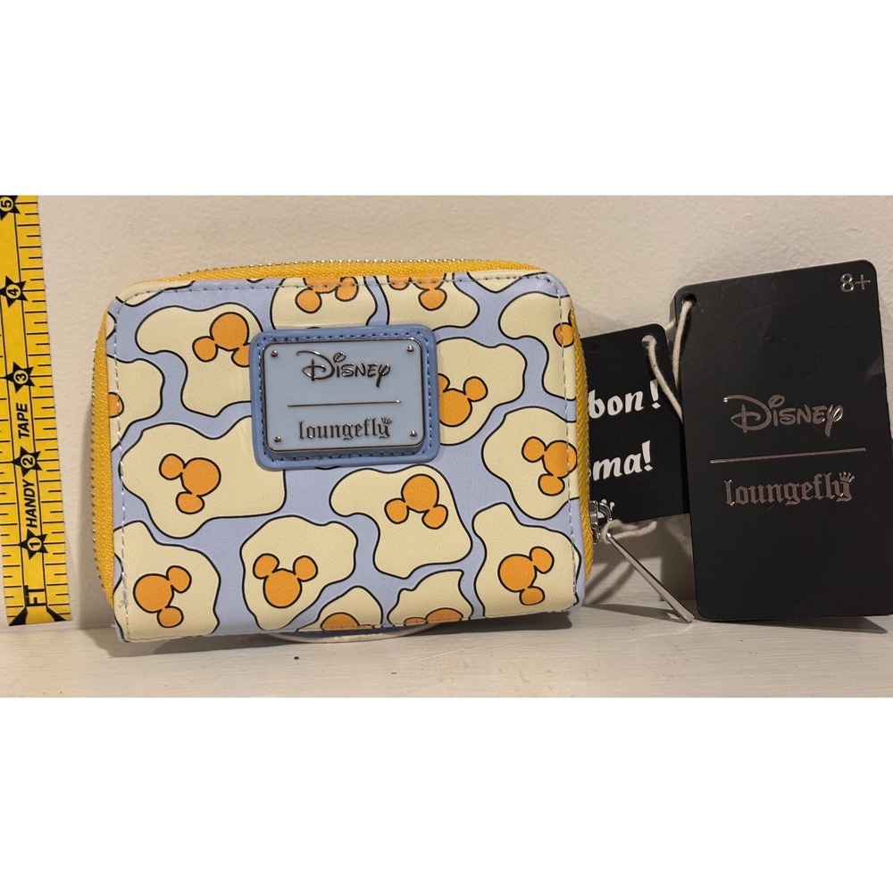 Loungefly Disney Mickey Waffle Scented Wallet Blue Yellow New With Tags - Picture 5 of 8